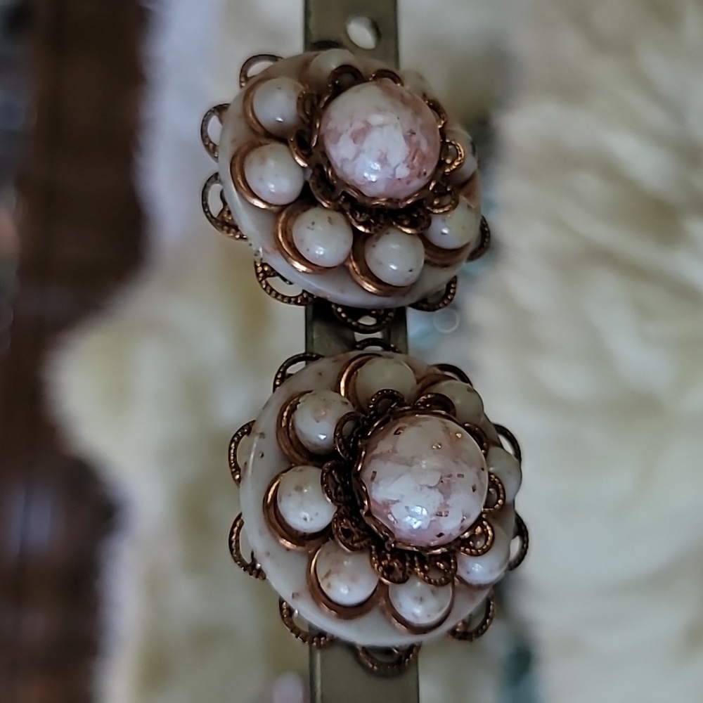 Vintage Art Deco Southwestern Boho screwback earrings